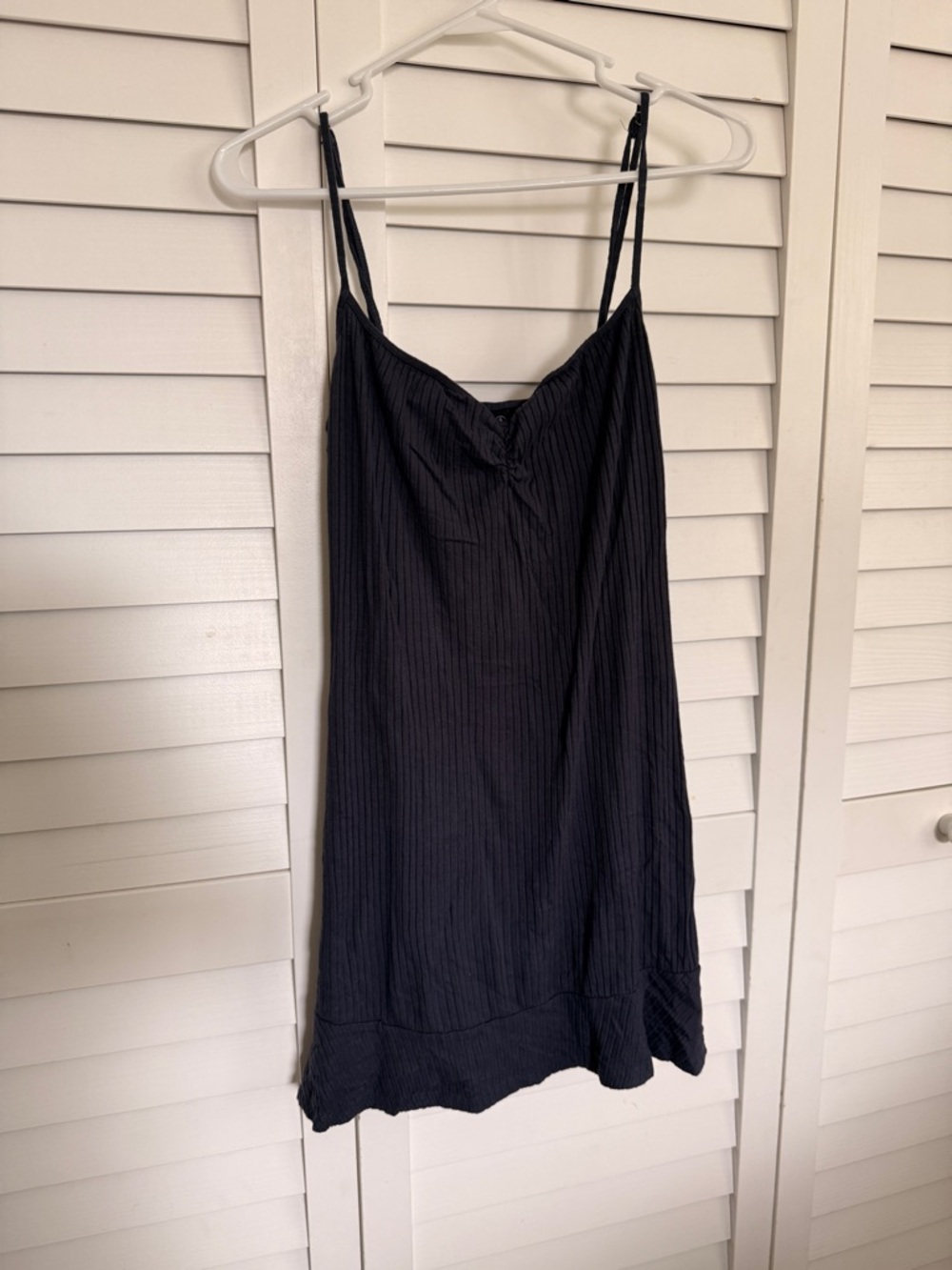 Volcom Black Ribbed Slip Dress